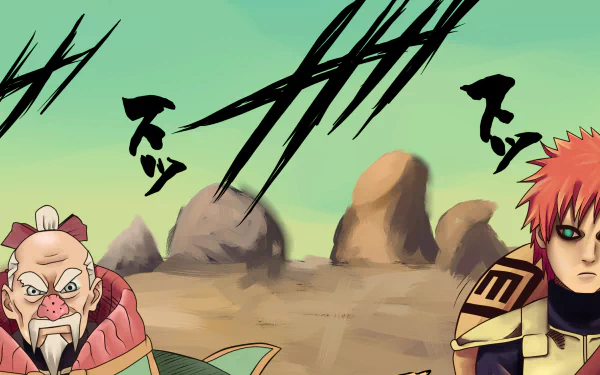 Ōnoki (Naruto) Gaara (Naruto) Anime Naruto HD Desktop Wallpaper | Background Image
