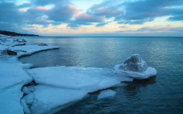 horizon cloud Lake Superior nature lake HD Desktop Wallpaper | Background Image