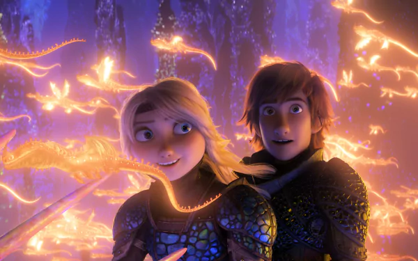 Hiccup (How to Train Your Dragon) Astrid (How to Train Your Dragon) movie How to Train Your Dragon: The Hidden World HD Desktop Wallpaper | Background Image