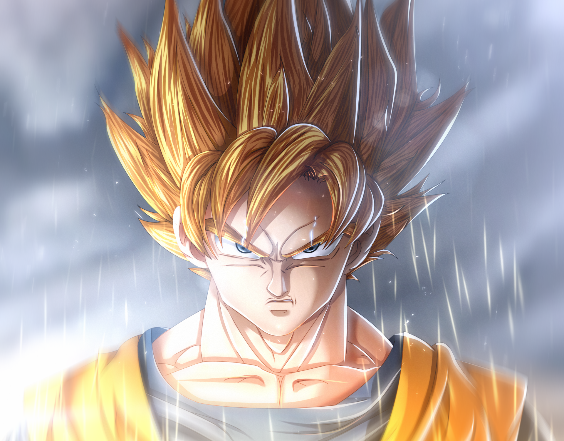 Goku SSJ God by Juanlu Suárez