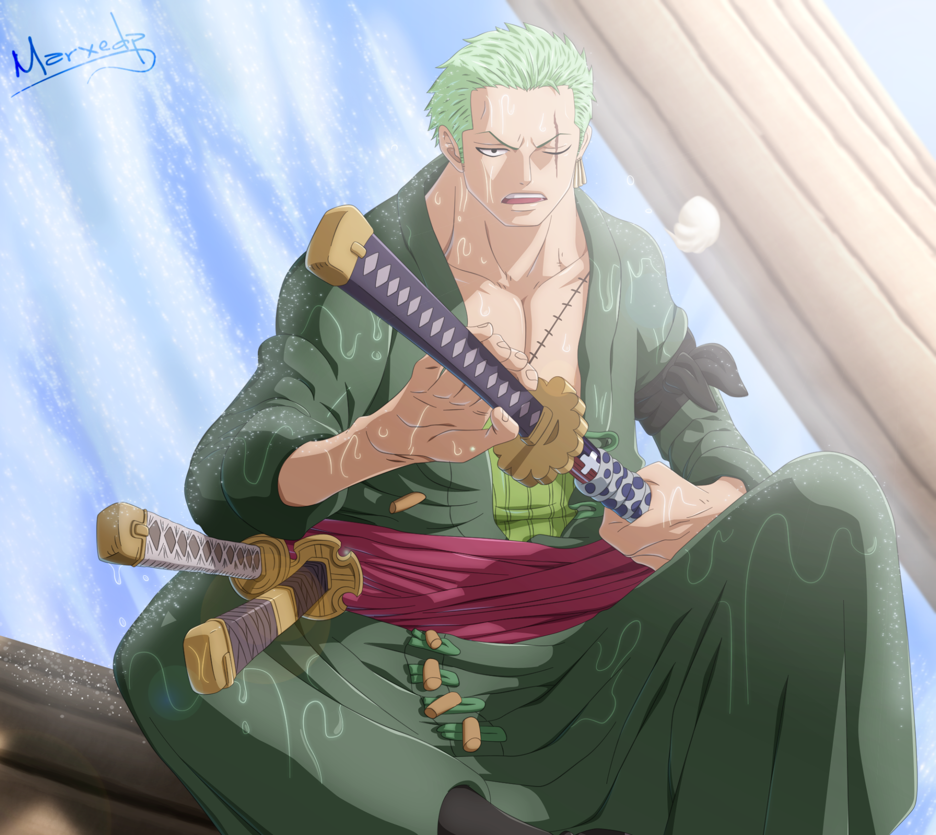 Download Roronoa Zoro Anime One Piece HD Wallpaper by MarxeDP