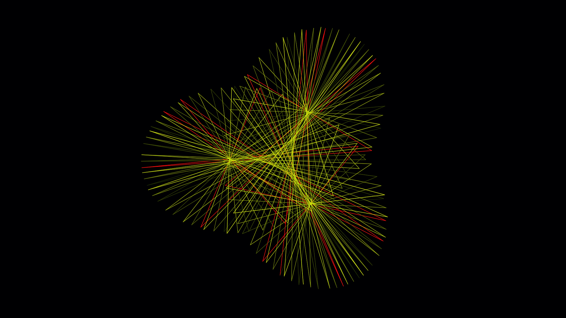 Abstract green guilloche pattern featuring intricate intersecting lines and circles on a black background, designed as an HD PC desktop wallpaper and background.