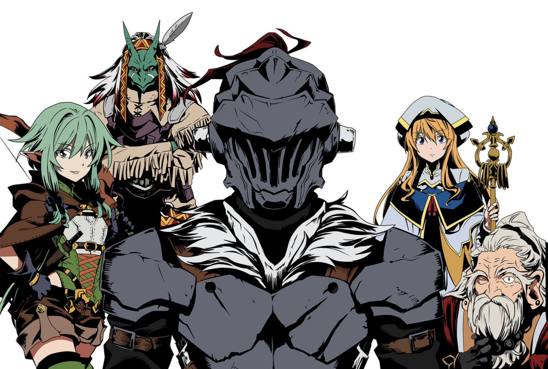 Goblin slayer from the anime goblin slayer, anime style drawing by