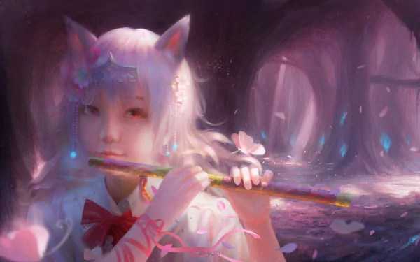 animal ears flute Anime Original HD Desktop Wallpaper | Background Image