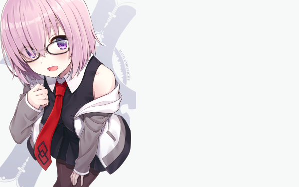 Anime Fate/Grand Order Fate Series Mashu Kyrielight Short Hair Purple Eyes Pink Hair HD Wallpaper | Background Image