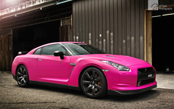  NIssan GT-R in Matte Pink