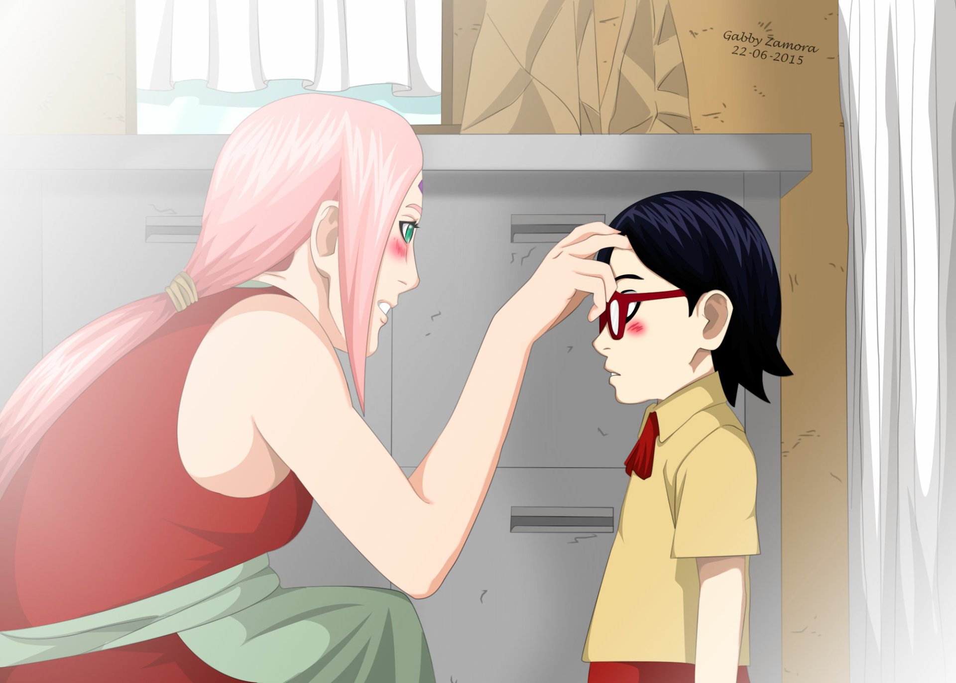 Download Sarada Uchiha Sakura Haruno Anime Boruto HD Wallpaper by Gabby Est...