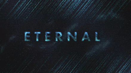 HD desktop wallpaper with a cosmic theme featuring the word ETERNAL against a dark, patterned space background.