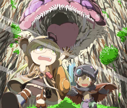 Reg (Made in Abyss) Riko (Made in Abyss) Anime Made in Abyss HD Desktop Wallpaper | Background Image