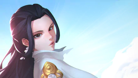 black eyes long hair black hair Anime Original HD Desktop Wallpaper | Background Image