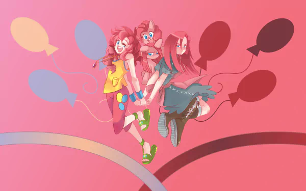 humanized Pinkie Pie TV Show My Little Pony: Friendship Is Magic HD Desktop Wallpaper | Background Image
