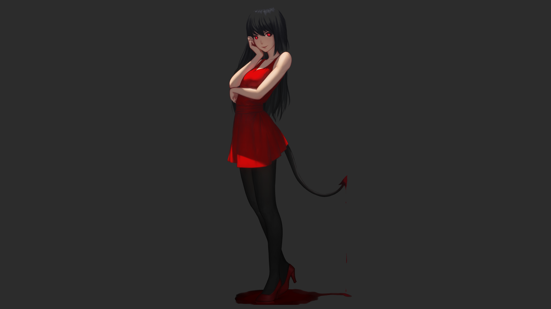 Anime Girl Curved Monitor Wallpaper