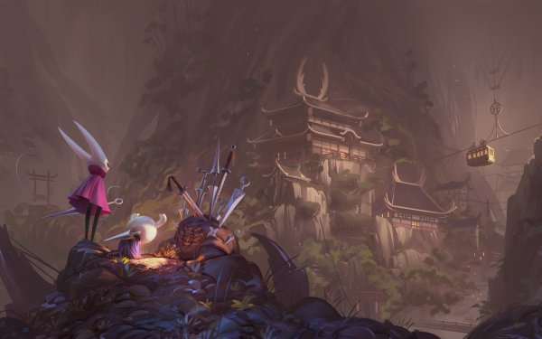 Video Game Hollow Knight Warrior Oriental Sword Creature Hornet HD Wallpaper | Background Image