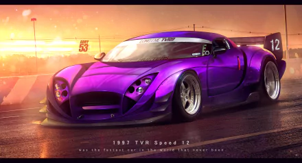purple car vehicle TVR Cerbera Speed 12 HD Desktop Wallpaper | Background Image