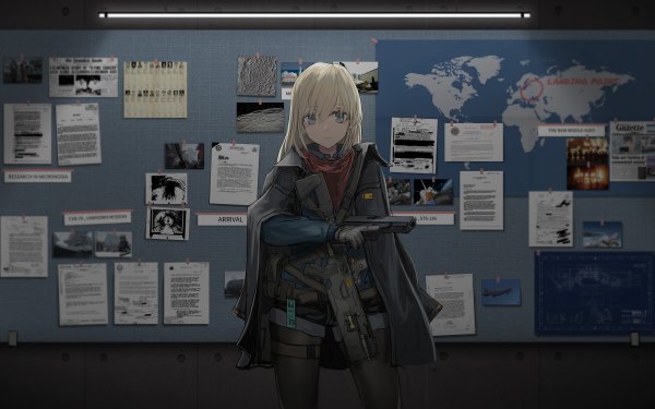 Anime Original Soldier Blonde HD Wallpaper | Background Image