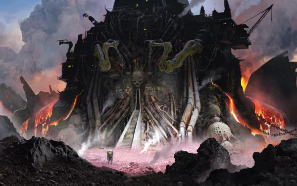 dark Sci Fi fantasy castle sci fi castle Dark Fantasy HD Desktop Wallpaper | Background Image