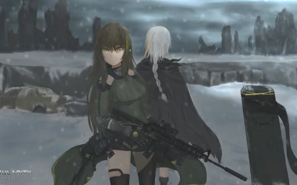 M16a1 (Girls Frontline) M4A1 (Girls Frontline) video game Girls Frontline HD Desktop Wallpaper | Background Image