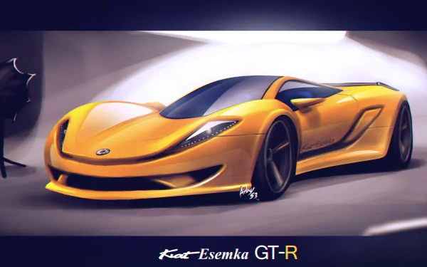 yellow car vehicle artistic HD Desktop Wallpaper | Background Image