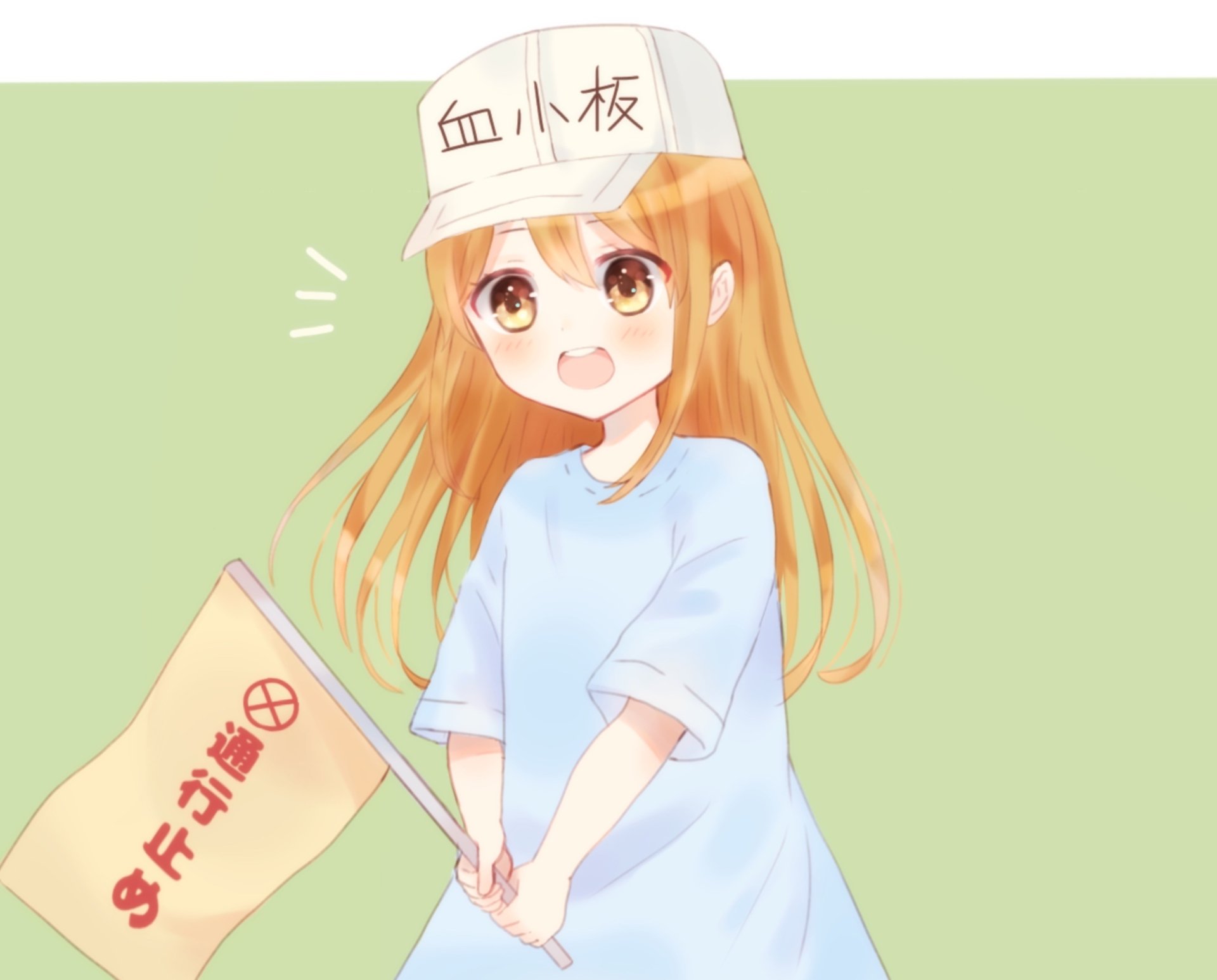 Download Platelet (Cells At Work!) Anime Cells At Work! HD Wallpaper by あでりーぬ