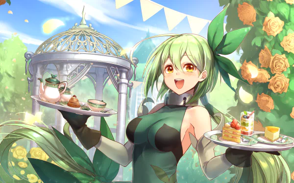 garden rose cake tea Mel (WIXOSS) Anime WIXOSS HD Desktop Wallpaper | Background Image