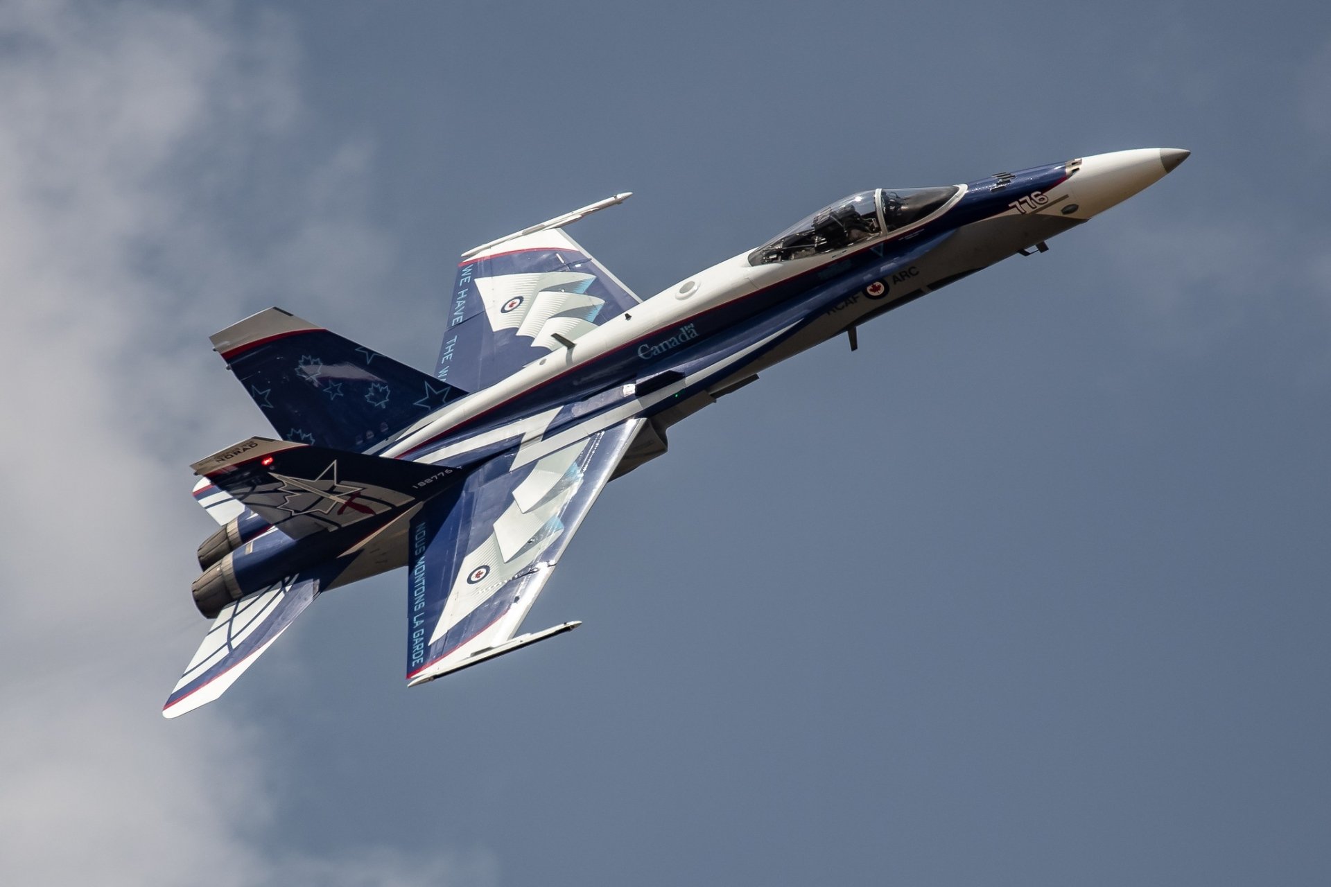 Download Warplane Aircraft Jet Fighter Military McDonnell Douglas CF-18 Hornet HD Wallpaper