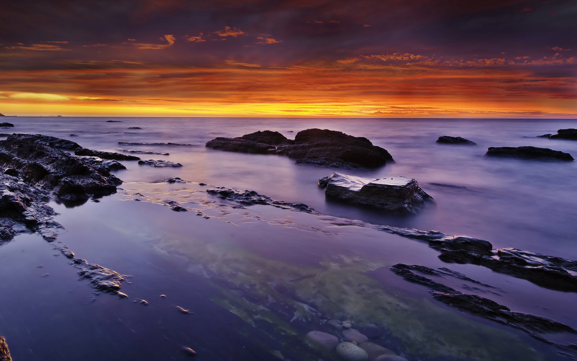 Download Sunrise Horizon Nature Ocean HD Wallpaper