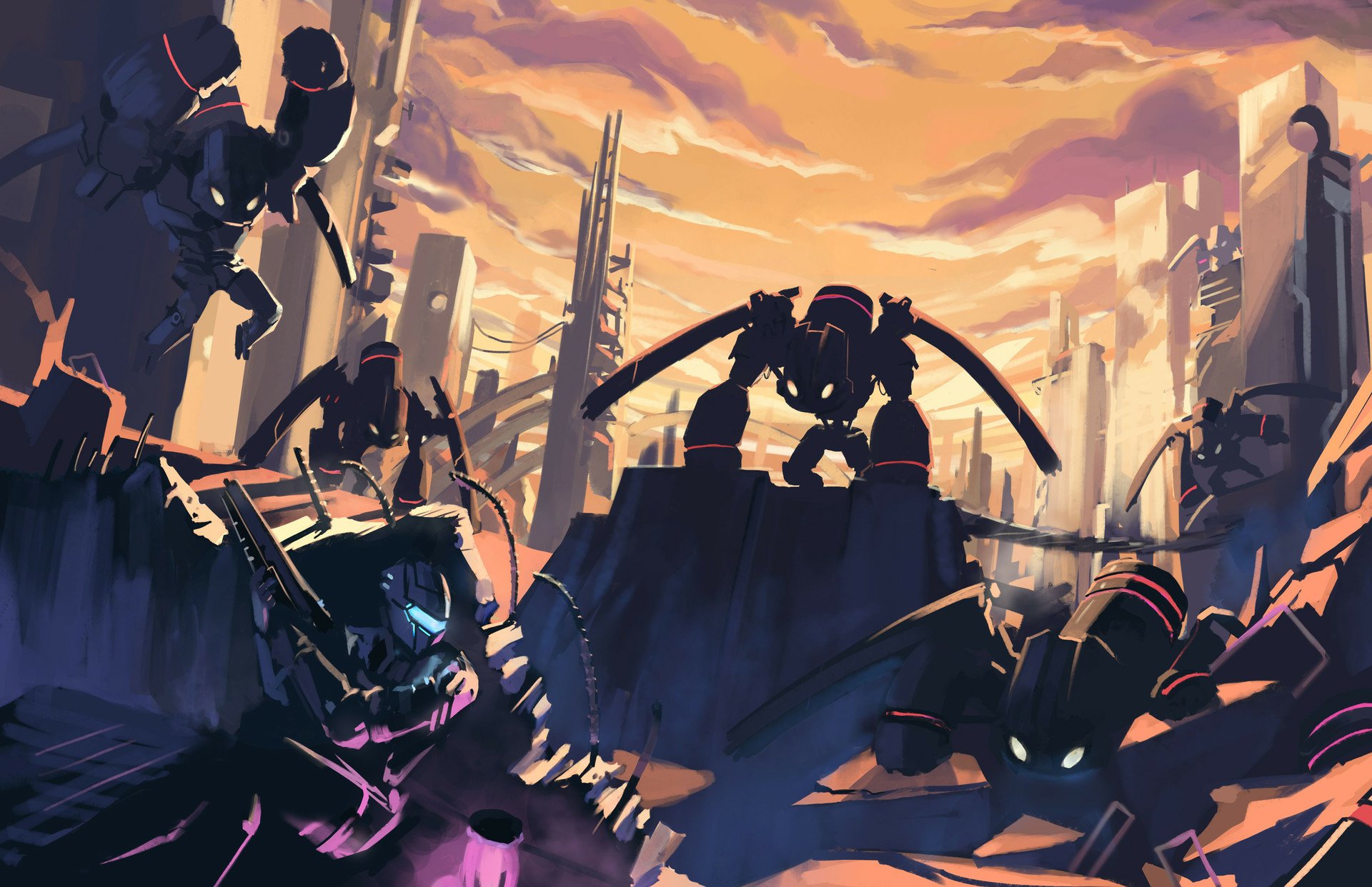 Download Warrior Sci Fi Robot HD Wallpaper by Nolan Lu | 1920x1242 ...