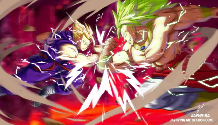 Broly (Dragon Ball) Gohan (Dragon Ball) Anime Dragon Ball Z HD Desktop Wallpaper | Background Image