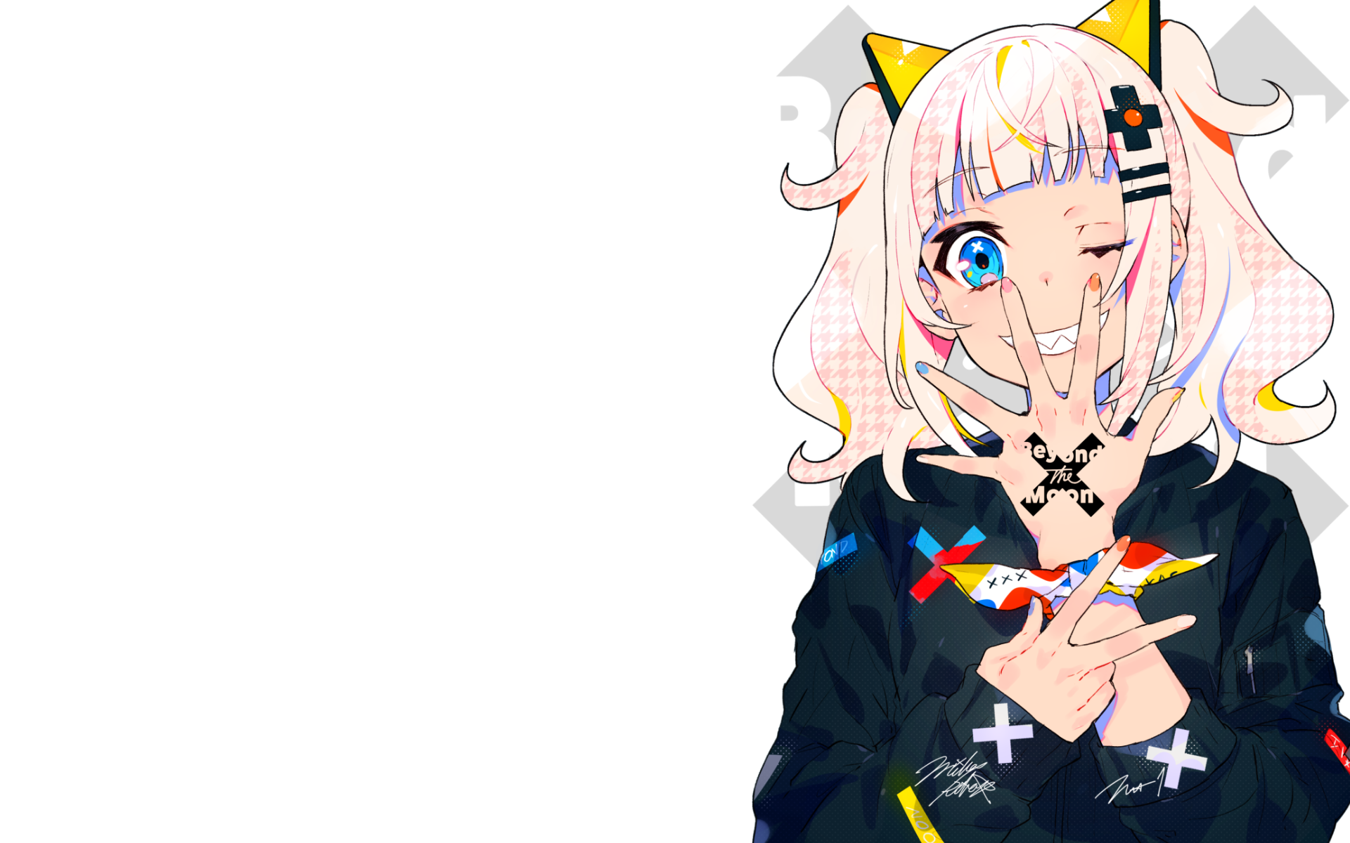 Wallpaper Girl, Bubble, Anime, kaguya luna, Chewing gum for mobile and  desktop, section арт, resolution 1920x1080 - download