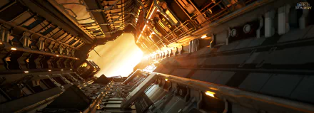 Sci Fi spaceport HD Desktop Wallpaper | Background Image