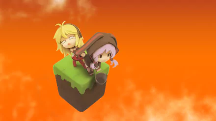 Yuzuki Yukari Maki Tsurumaki Anime Vocaloid HD Desktop Wallpaper | Background Image