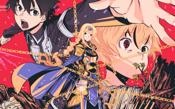 Anime Sword Art Online: Alicization Sword Art Online Kirito Eugeo Alice Zuberg Sword Chain HD Wallpaper | Background Image