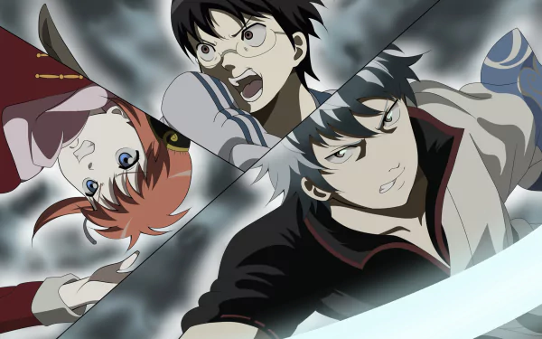 Shimura Shinpachi Kagura (Gintama) Gintoki Sakata Anime Gintama HD Desktop Wallpaper | Background Image