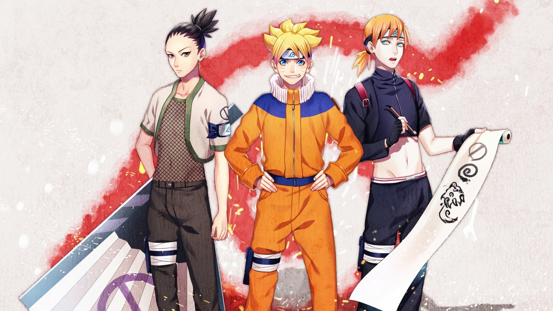 Download Inojin Yamanaka Shikadai Nara Boruto Uzumaki Anime Naruto HD Wallpaper