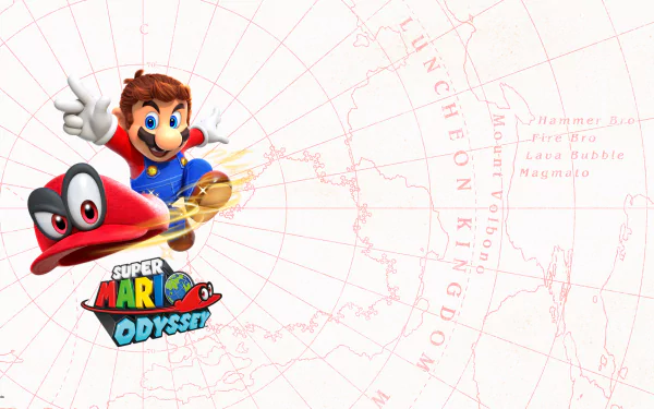 Cappy (Mario) Mario video game Super Mario Odyssey HD Desktop Wallpaper | Background Image