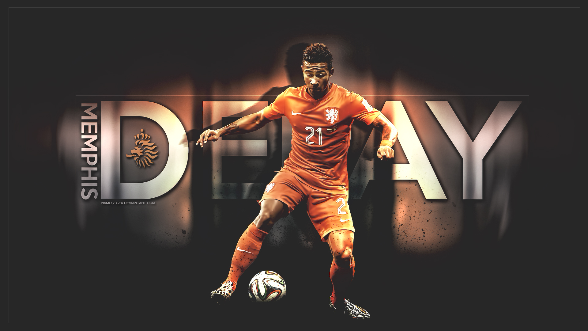 Download Netherlands National Football Team Player Memphis Depay Wallpaper