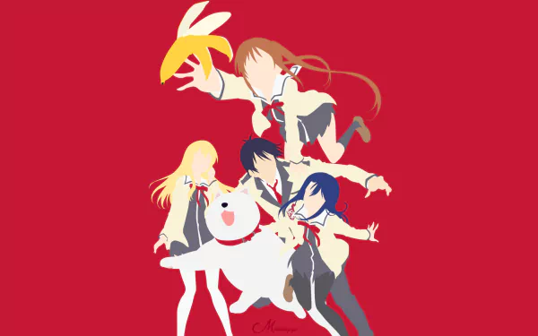 Akuru Akutsu Fuuki Iinchou Sayaka Sumino Dog (Aho Girl) Yoshiko Hanabatake Anime Aho girl HD Desktop Wallpaper | Background Image
