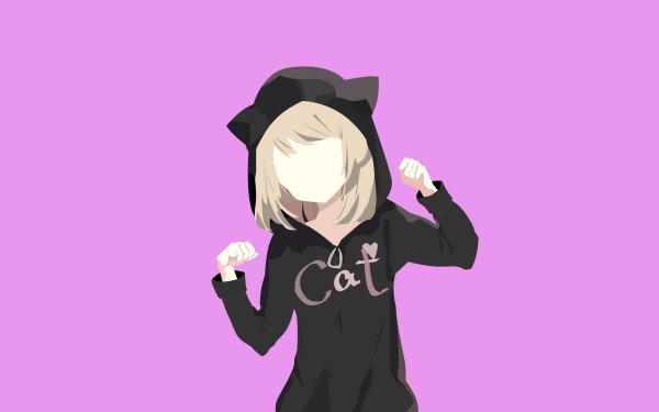 Anime Original Cat Girl Pink HD Wallpaper | Background Image