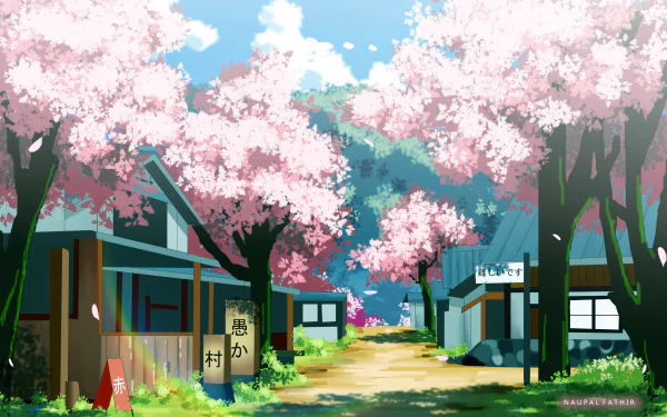 Anime building HD Desktop Wallpaper | Background Image