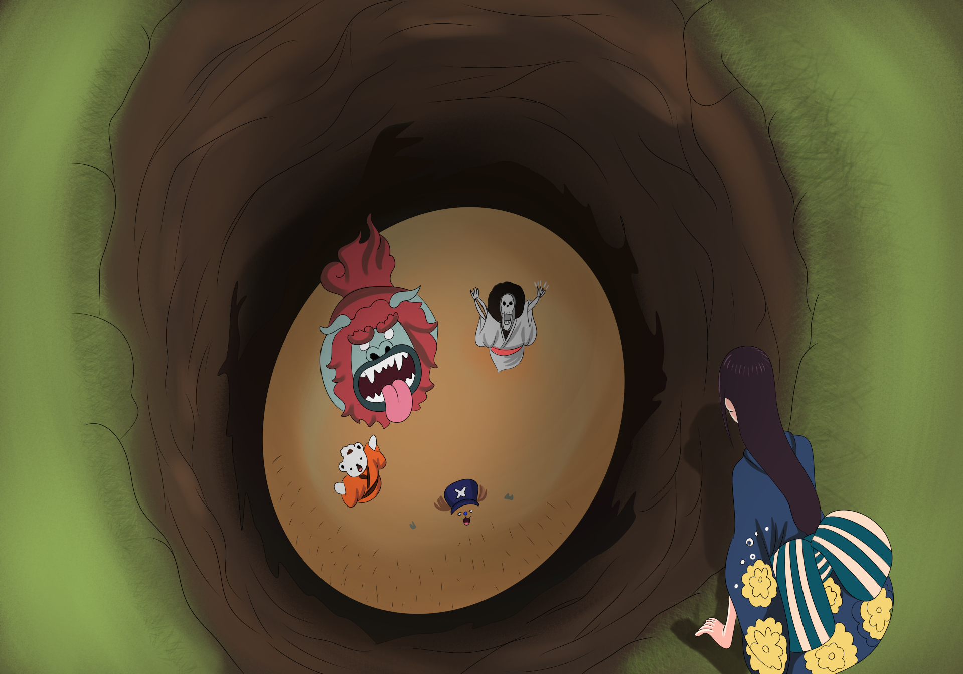 Download Bepo (One Piece) Kiku (One Piece) Tony Tony Chopper Brook (One Piece) Anime One Piece 4k Ultra HD Wallpaper by Alejandro Favela Rocha