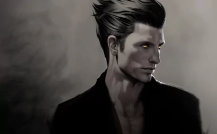 HD PC desktop wallpaper featuring Pitch Black from the movie Rise of the Guardians, showcasing his intense gaze and dark, stylized appearance.