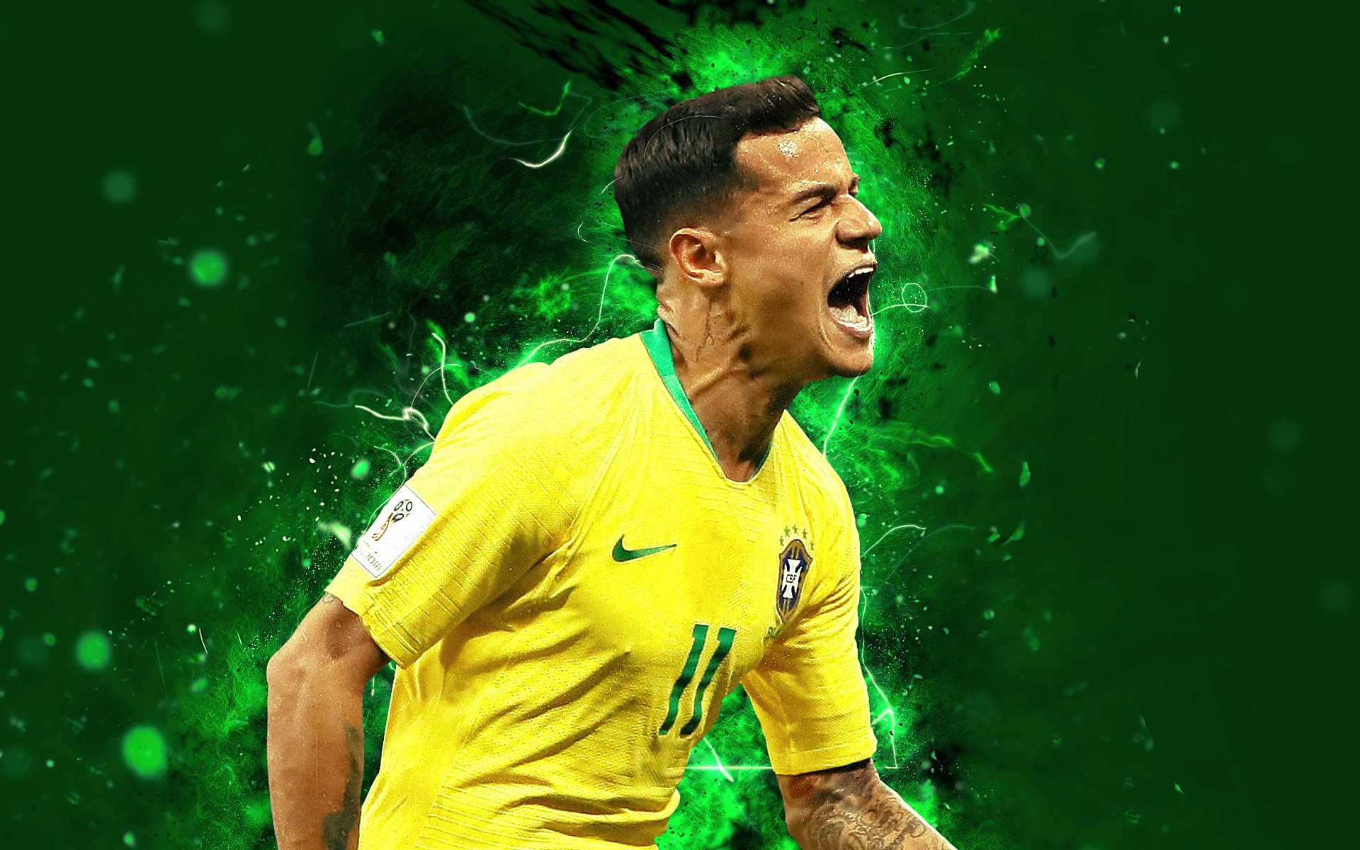 Download Soccer Brazilian Philippe Coutinho Sports 4k Ultra HD Wallpaper