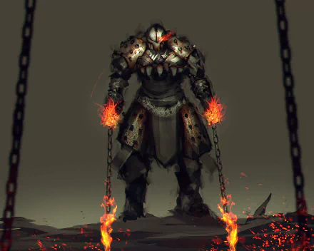 chain armor dark warrior HD Desktop Wallpaper | Background Image