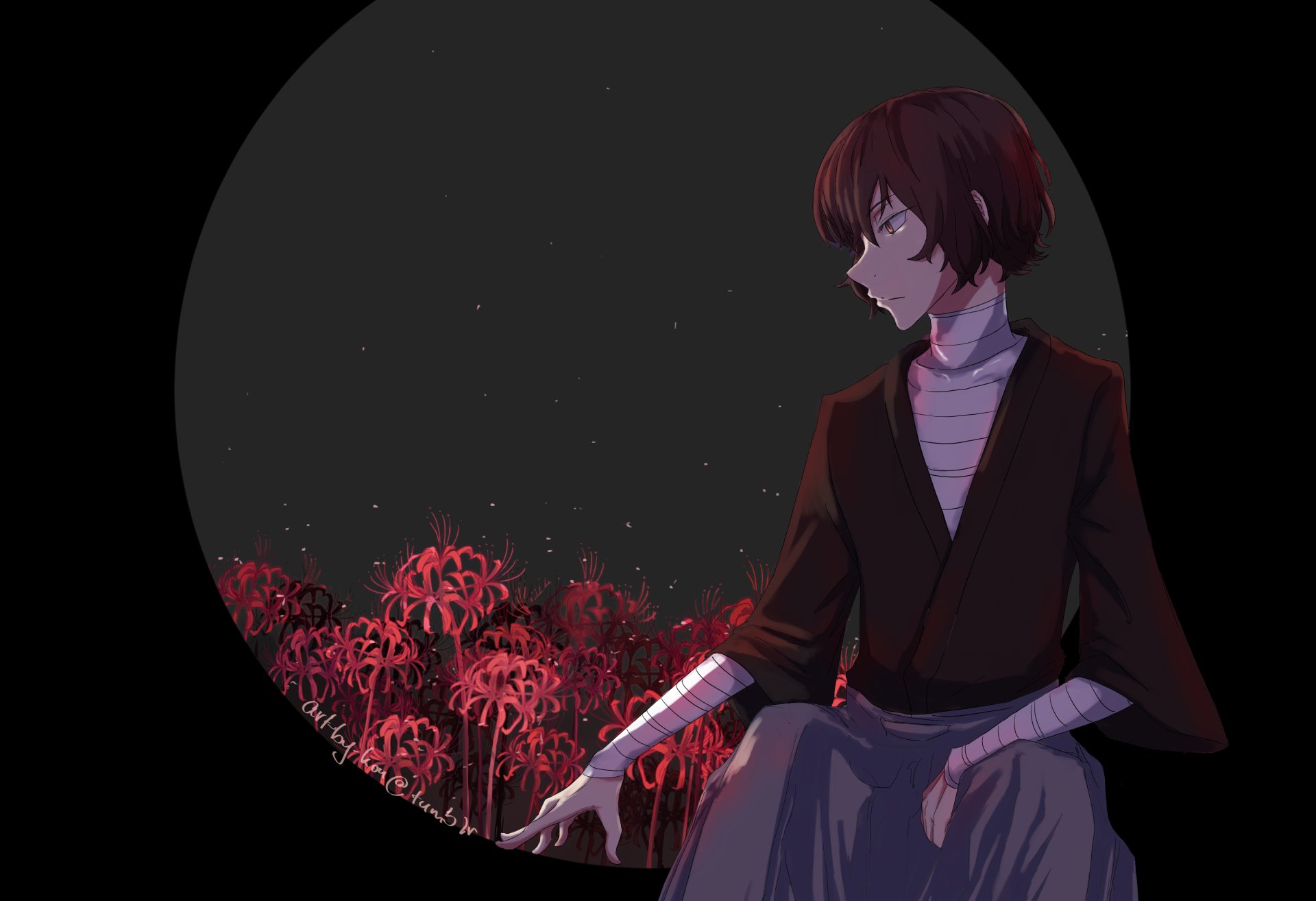 Download Osamu Dazai Anime Bungou Stray Dogs HD Wallpaper by Kou Getsu