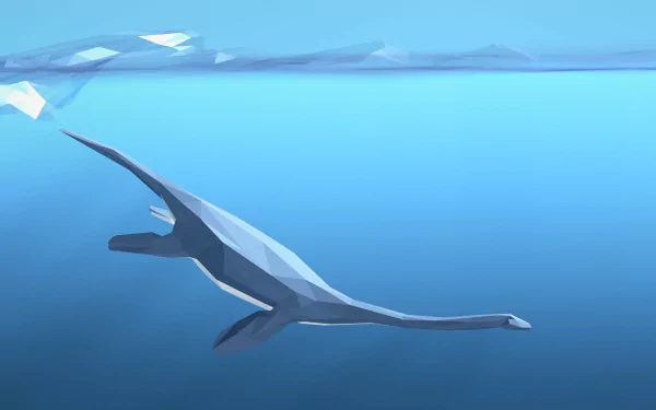 polygon minimalist Animal dinosaur HD Desktop Wallpaper | Background Image