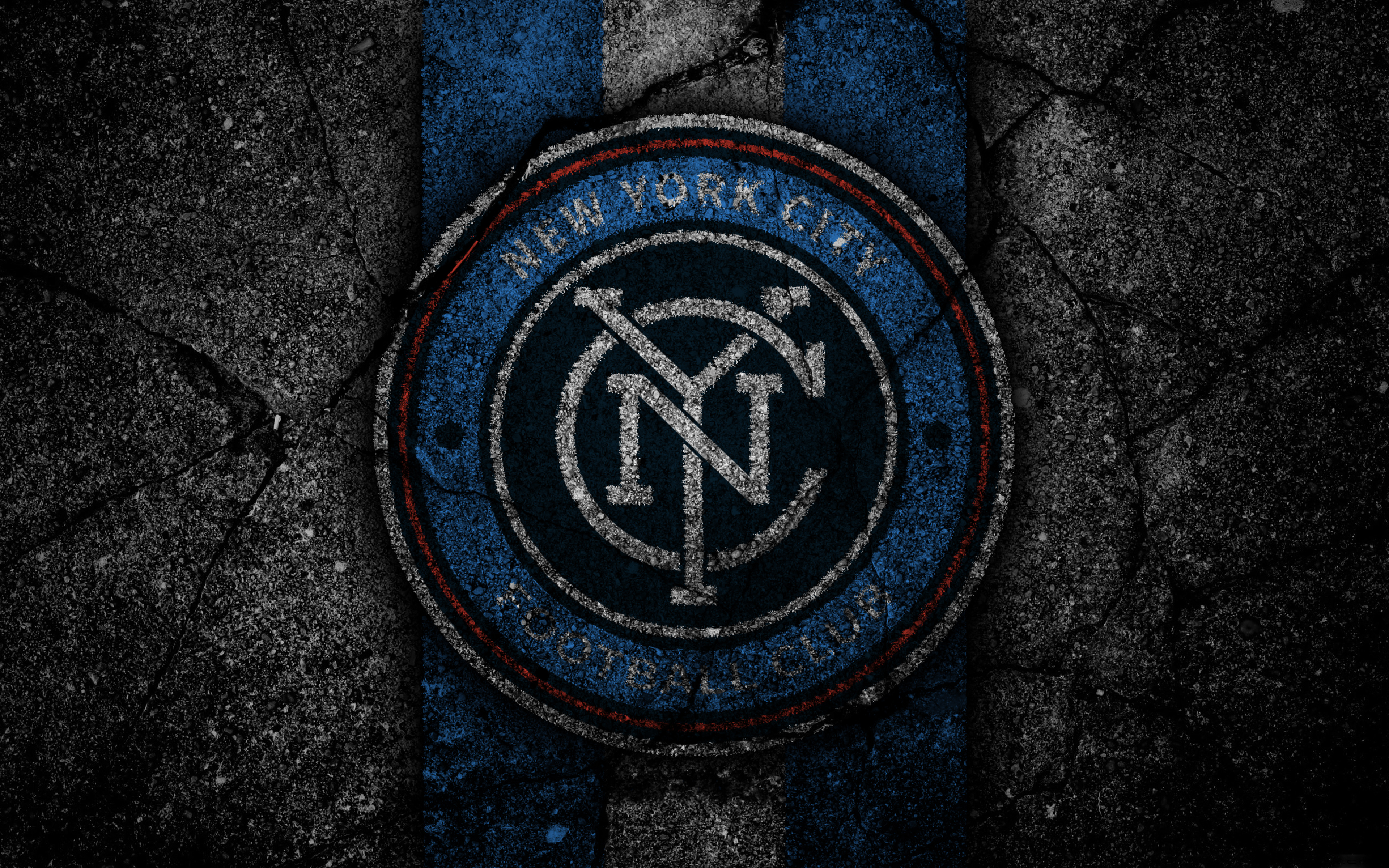 New York City Football Club Logo 4k Ultra HD Wallpaper | Achtergrond