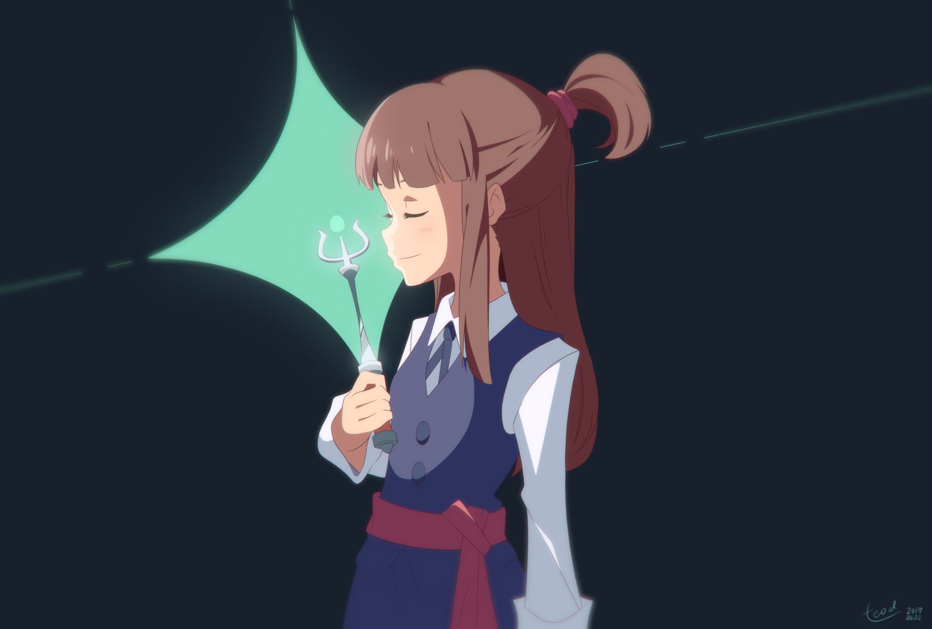 Download Akko Kagari Anime Little Witch Academia HD Wallpaper by teod