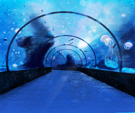 aquarium Anime Original HD Desktop Wallpaper | Background Image