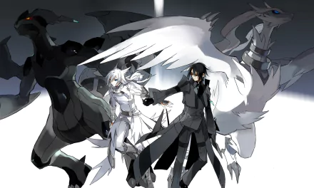 Zekrom (Pokemon) Reshiram (Pokémon) video game Pokemon: Black and White HD Desktop Wallpaper | Background Image