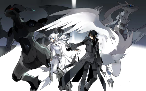 Zekrom (Pokemon) Reshiram (Pokémon) video game Pokemon: Black and White HD Desktop Wallpaper | Background Image